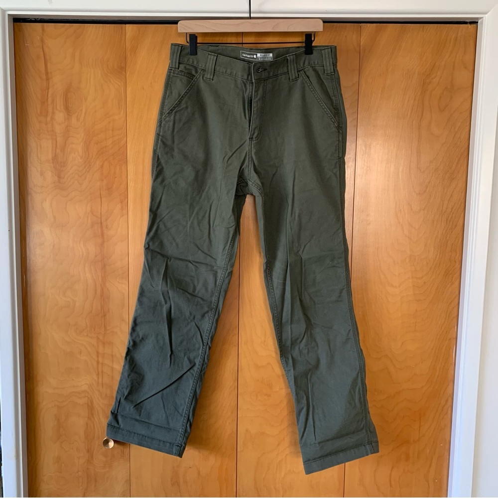 Carhartt relaxed fit rugged flex green work pants 32x32